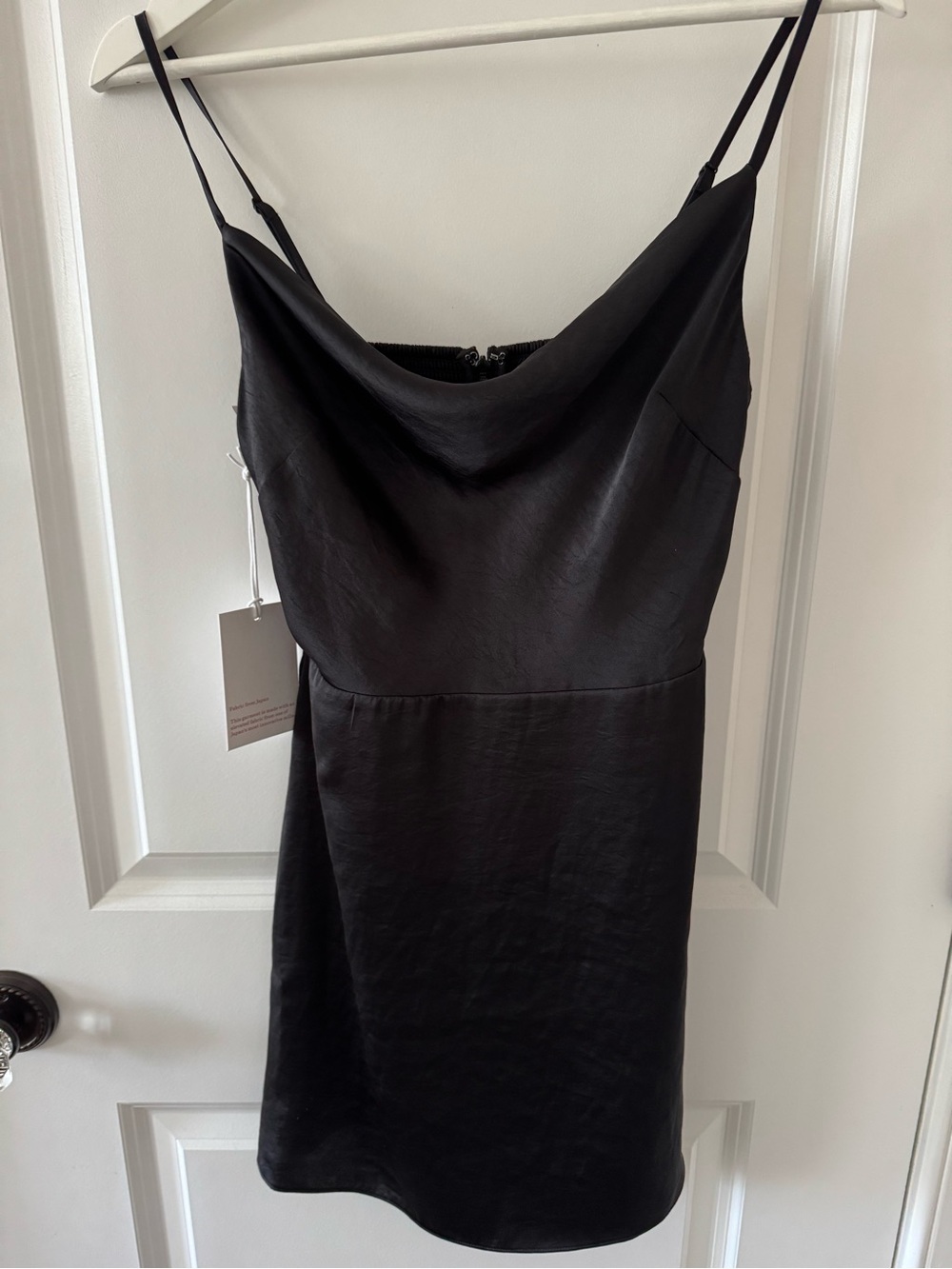 Sunday Best Black Cowl Neck Mini Slip Dress